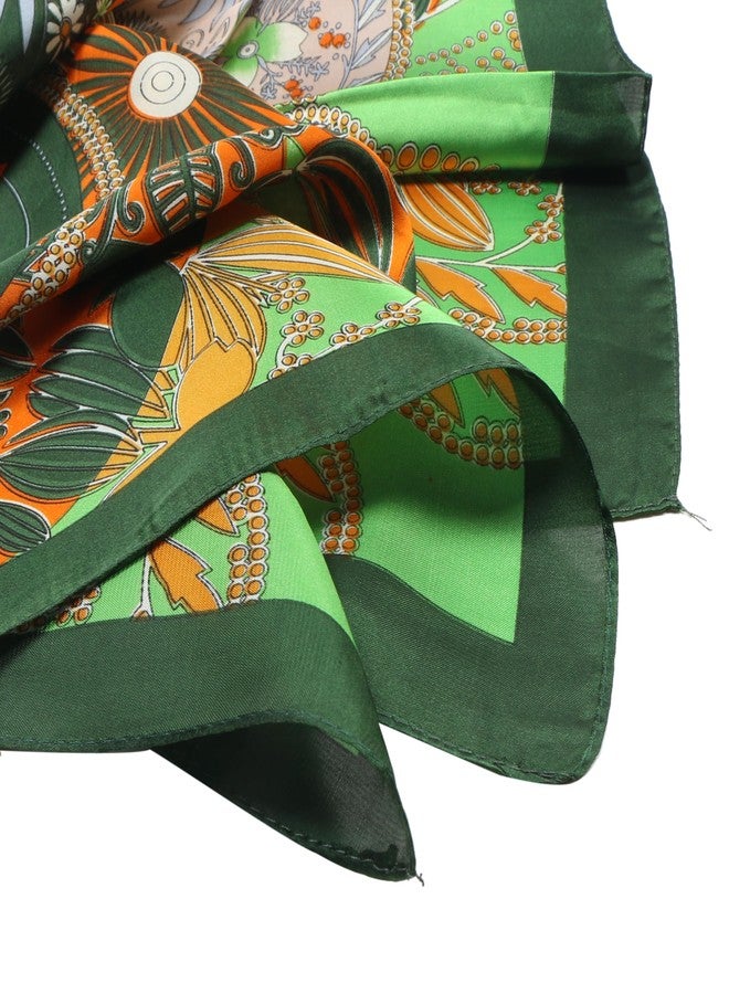 TZ Promise Women Silky Square Scarf - 27" Medium Lightweight Neckerchief Satin Head Neck Hair Wrap for Summer - Image 3